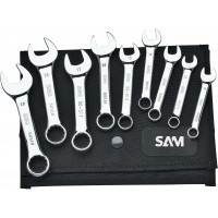 Werkzeugmappe mit 9 kurzen ring-/maulschlüsseln