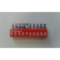 Schraubbitsatz 10-teilig schlitz und Resistorx®